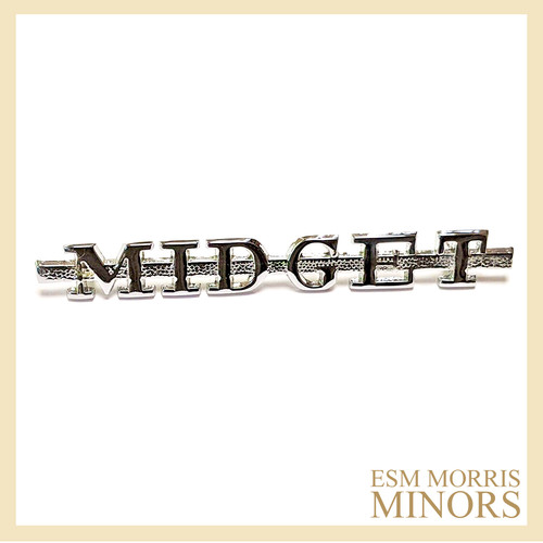Midget chrome badge emblem - mg,