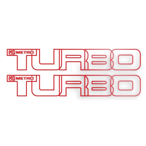 Metro turbo badge sticker - mg,