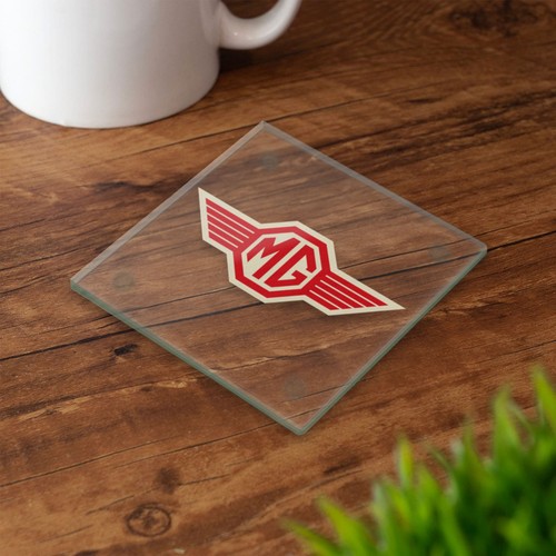 Badge glass coaster set - mg,