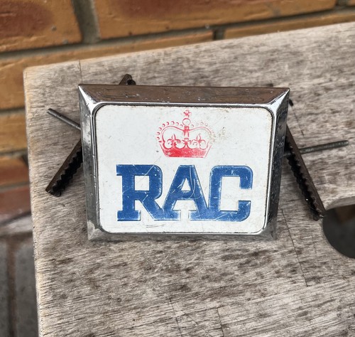Classic car rac square badge - car,